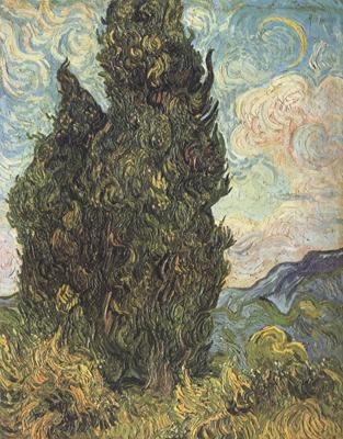 Vincent Van Gogh Cypresses (nn04) china oil painting image